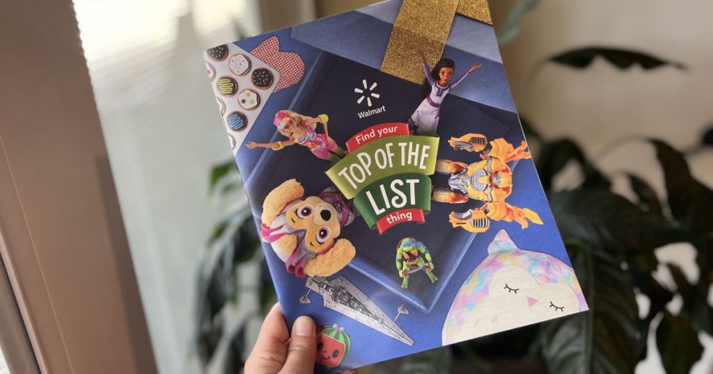 2023 Walmart Holiday Toy Book in woman's hand