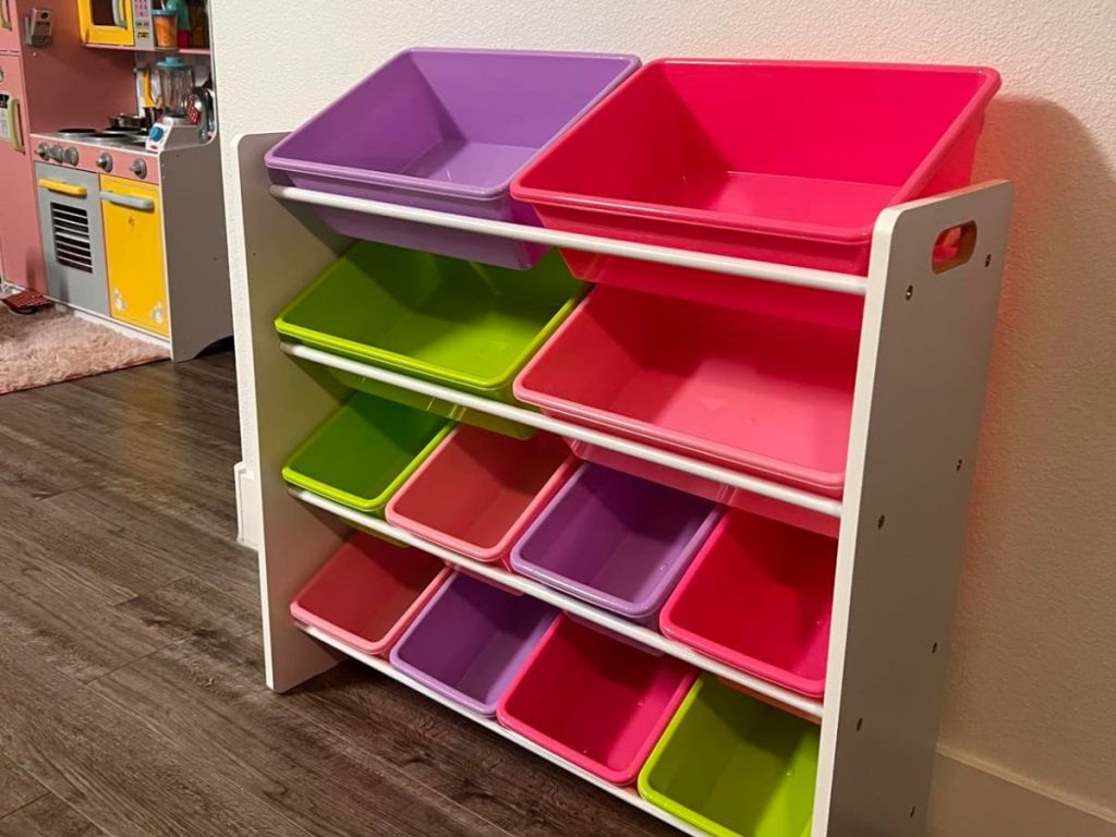 HoneyCanDo Kids Toy Storage Organizer With Bins
