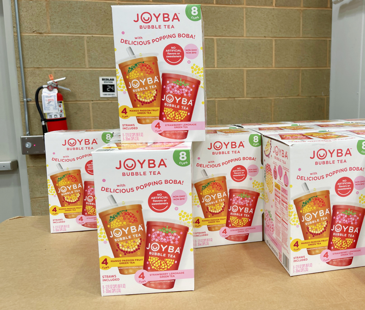 Joyba Bubble Tea in 8-packs on display in-store