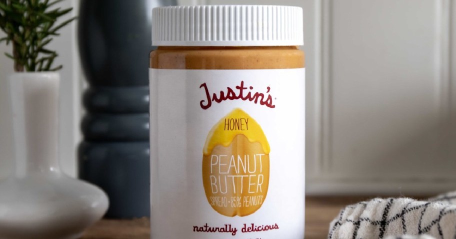 jar of honey peanut butter