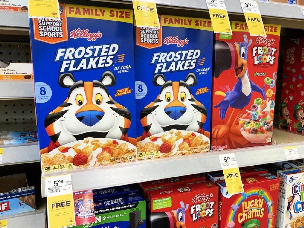 Kellogg's Frosted Flakes Cereal 24 oz Family Size Box at Walgreens