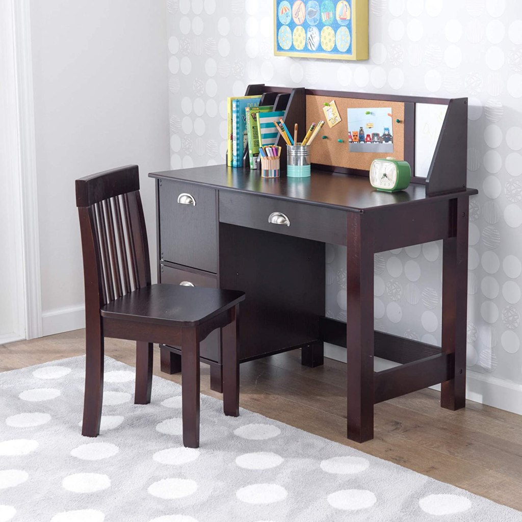 Kidkraft Espresso Desk in child's room