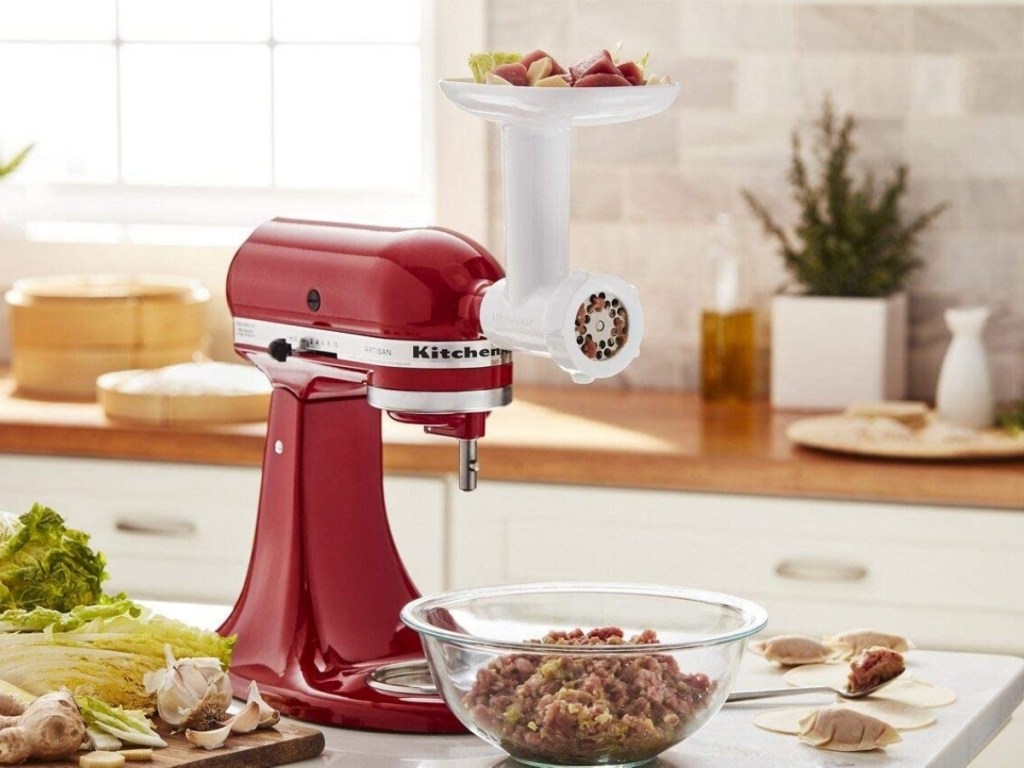 kitchenaid grinder accessory with food