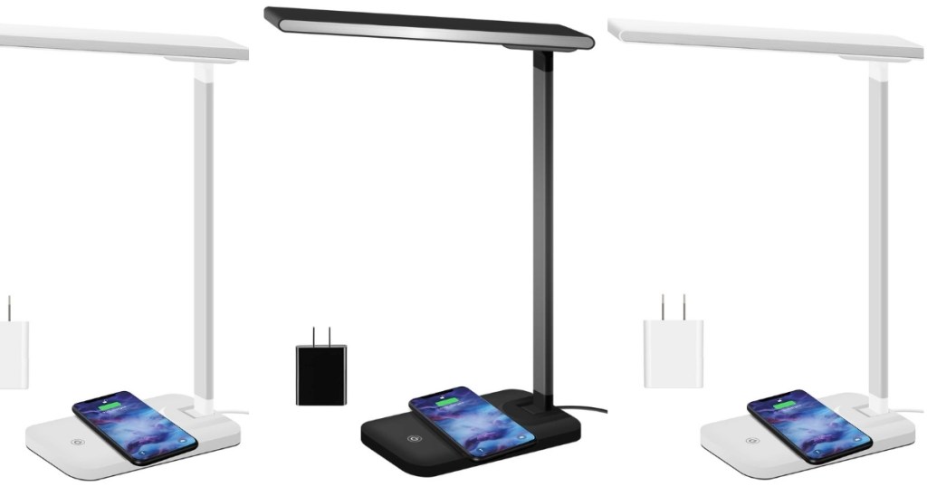 LED Desk Lamp w/ USB Charging Port & Wireless Charger
