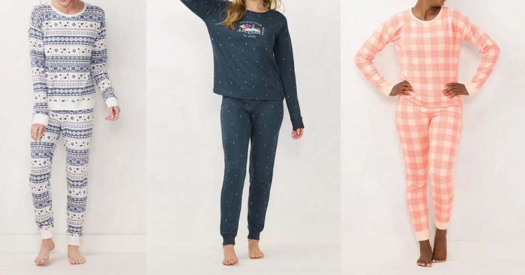 LC Lauren Conrad Pajama Set Women's Size M Blue Llama Shirt and Pants Super  Soft