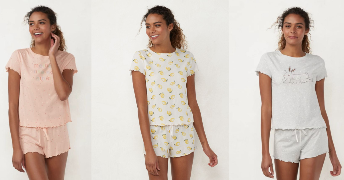 Women's LC Lauren Conrad Pajama Shorts Set Only 5 on