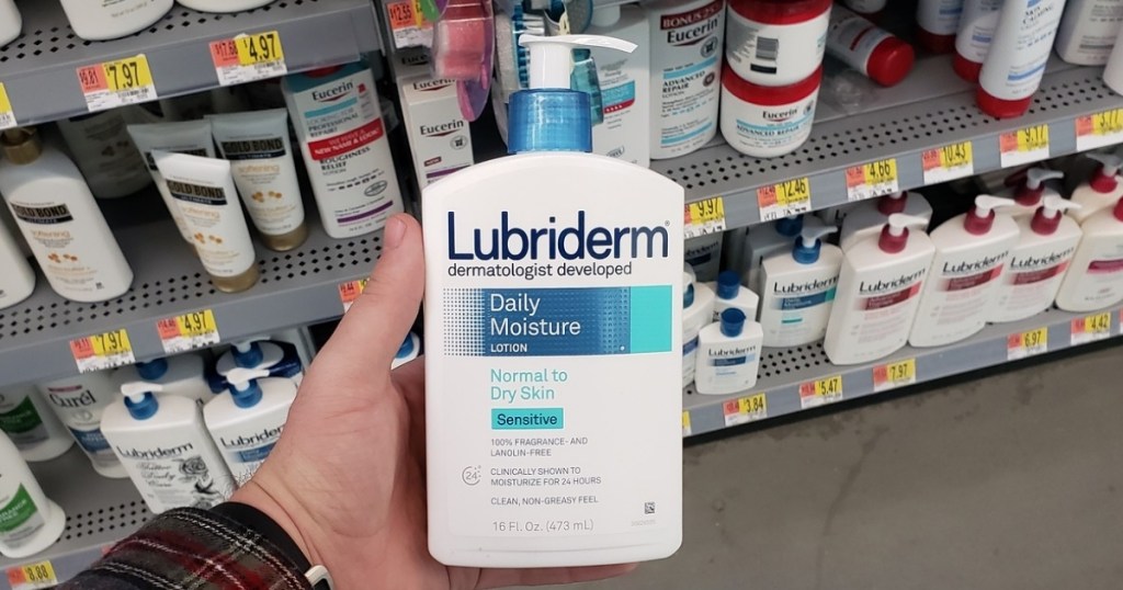lubriderm daily moisture lotion for sensitive skin in store