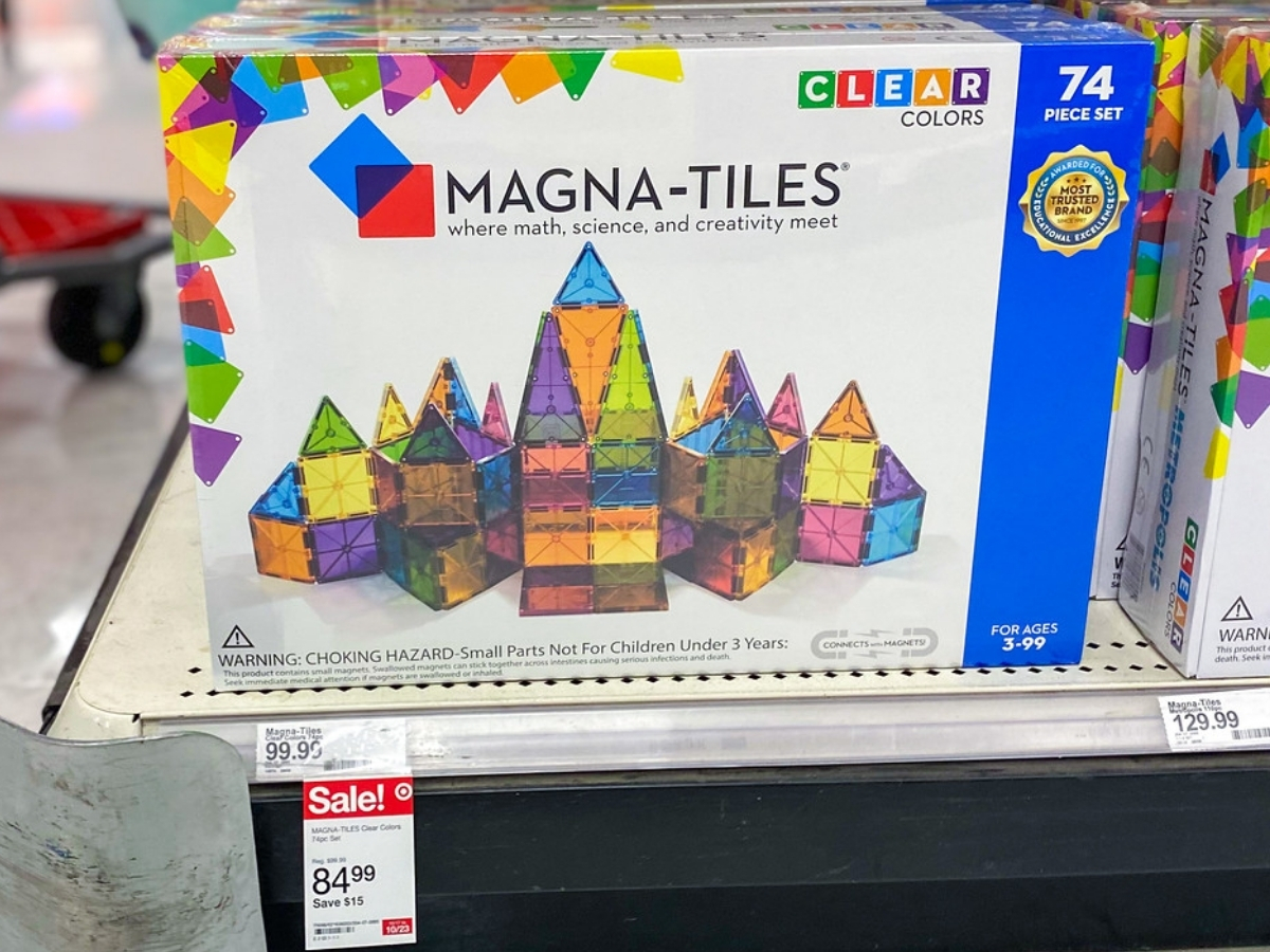 box of magna-tiles 74 piece set in store