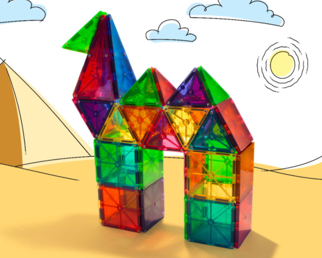 Magnatiles that look like a camel