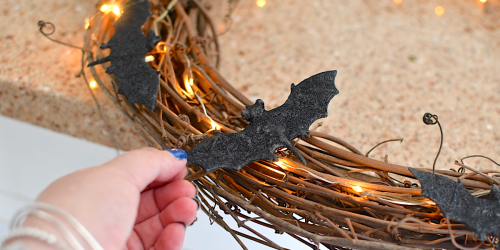 Create a Halloween Bat Wreath in Just 10 Minutes!