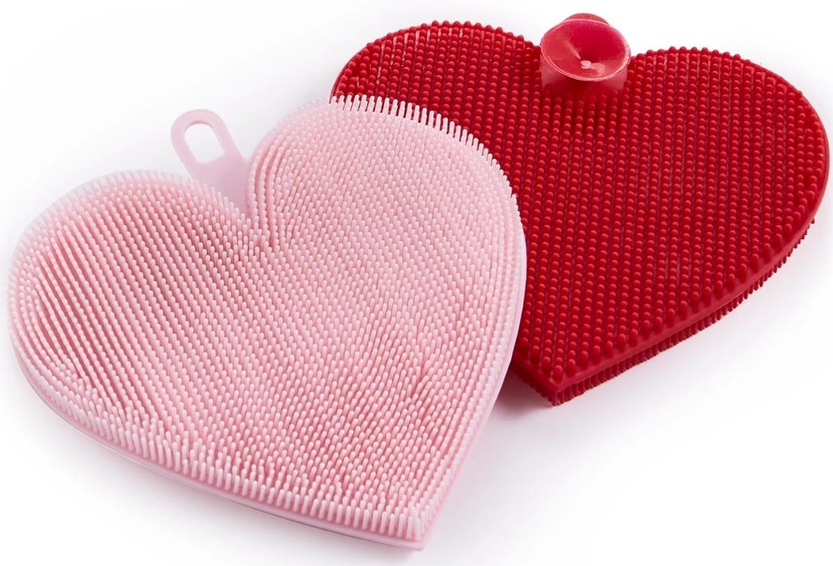 Martha Stewart Collection Valentine's Day Heart-Shaped Silicone Sponges, 2-Pack