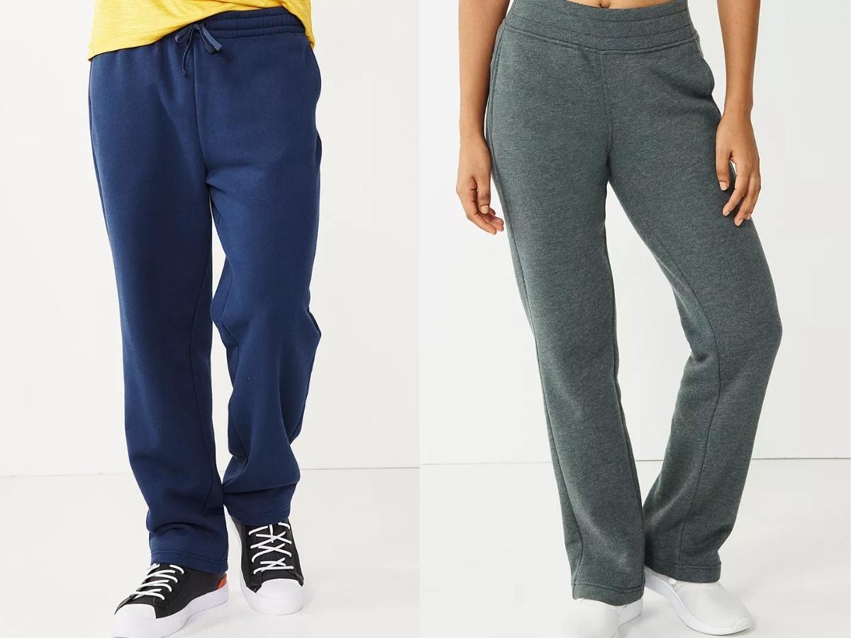 men and women's tek gear fleece sweatpants