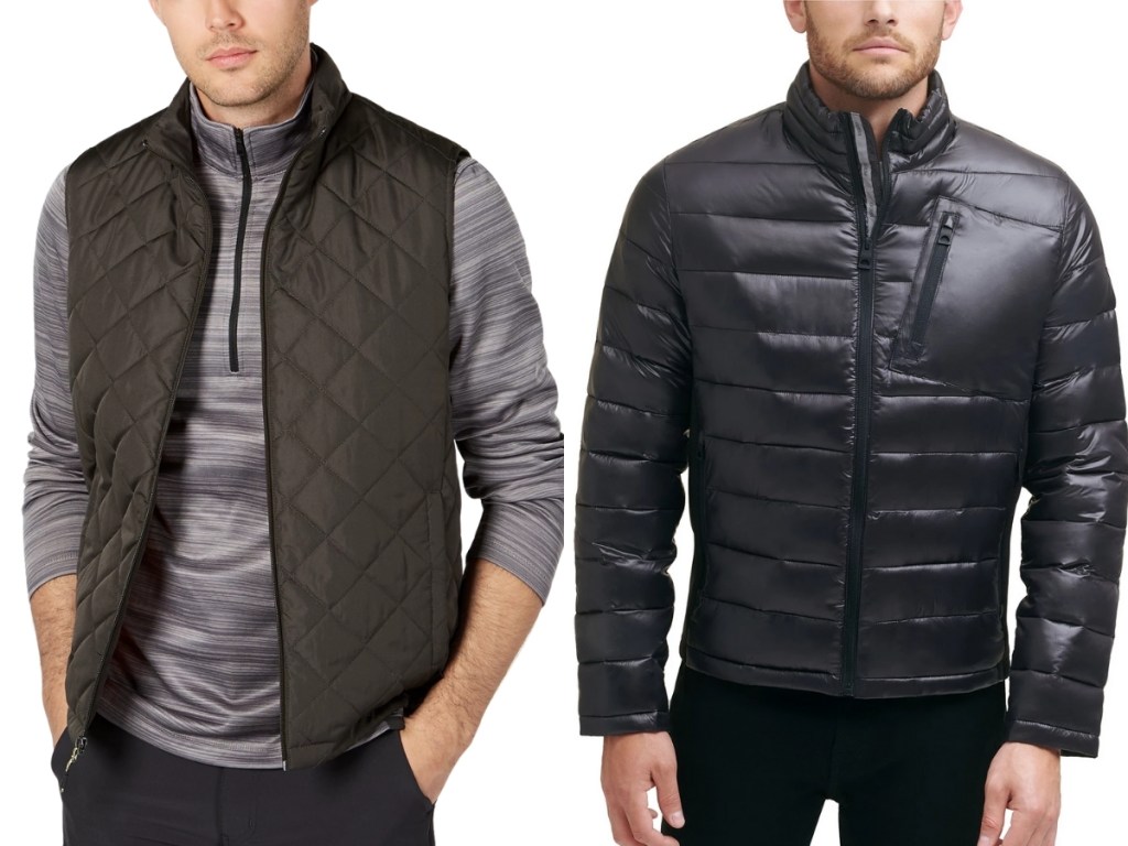 men's hawke and co. vest and guess puffer coat from macy's