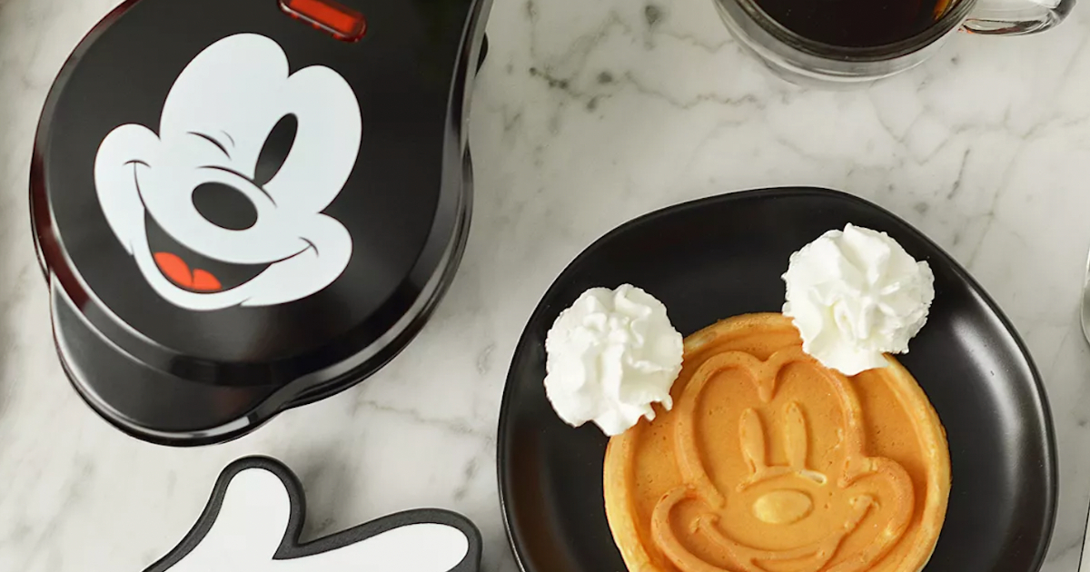 mickey mouse belgian waffle maker disney