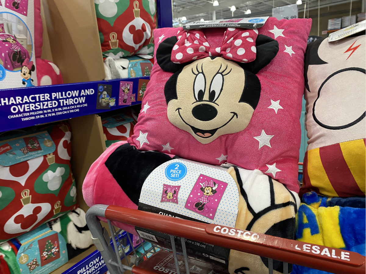 Minnie mouse character best sale pillow and throw set