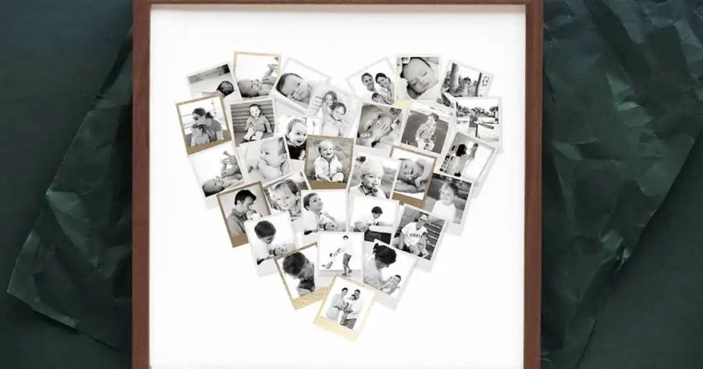 Personalized Minted heart-shaped photo frame