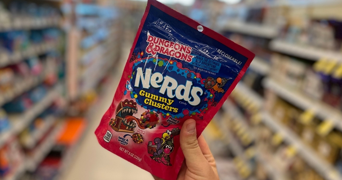 hand holding nerds clusters in store