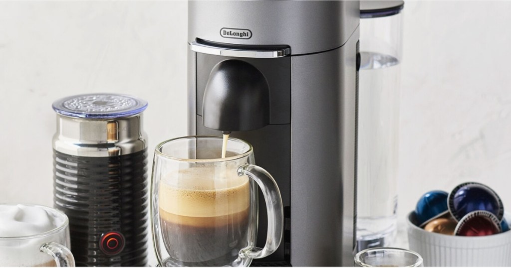 Nespresso by De'Longhi Vertuo Plus Deluxe Coffee & Espresso Maker with Aerocinno Frother - best nespresso machine