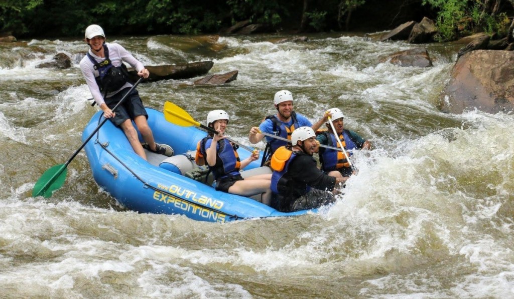Ocoee river rafting experiences over objects