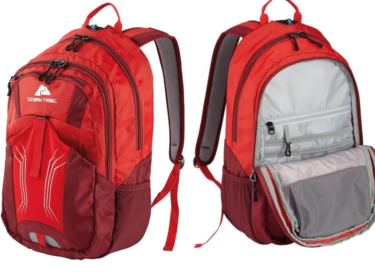 front and inside of ozark trail hydration stillwater backpack