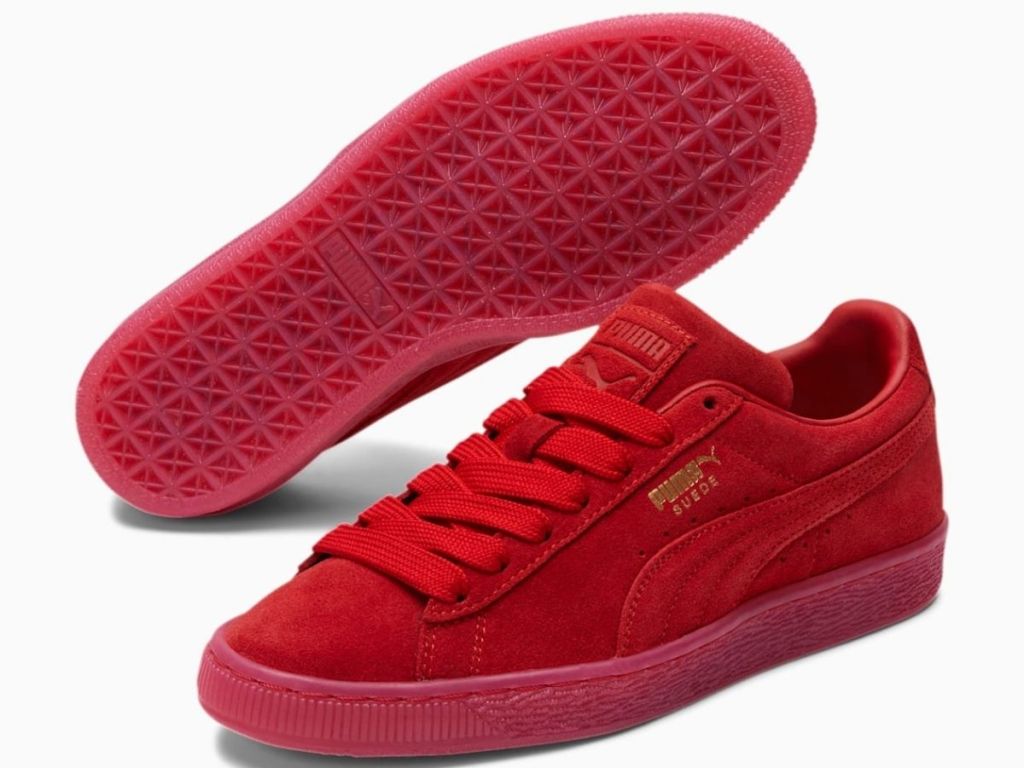 red velvet PUMA sneakers