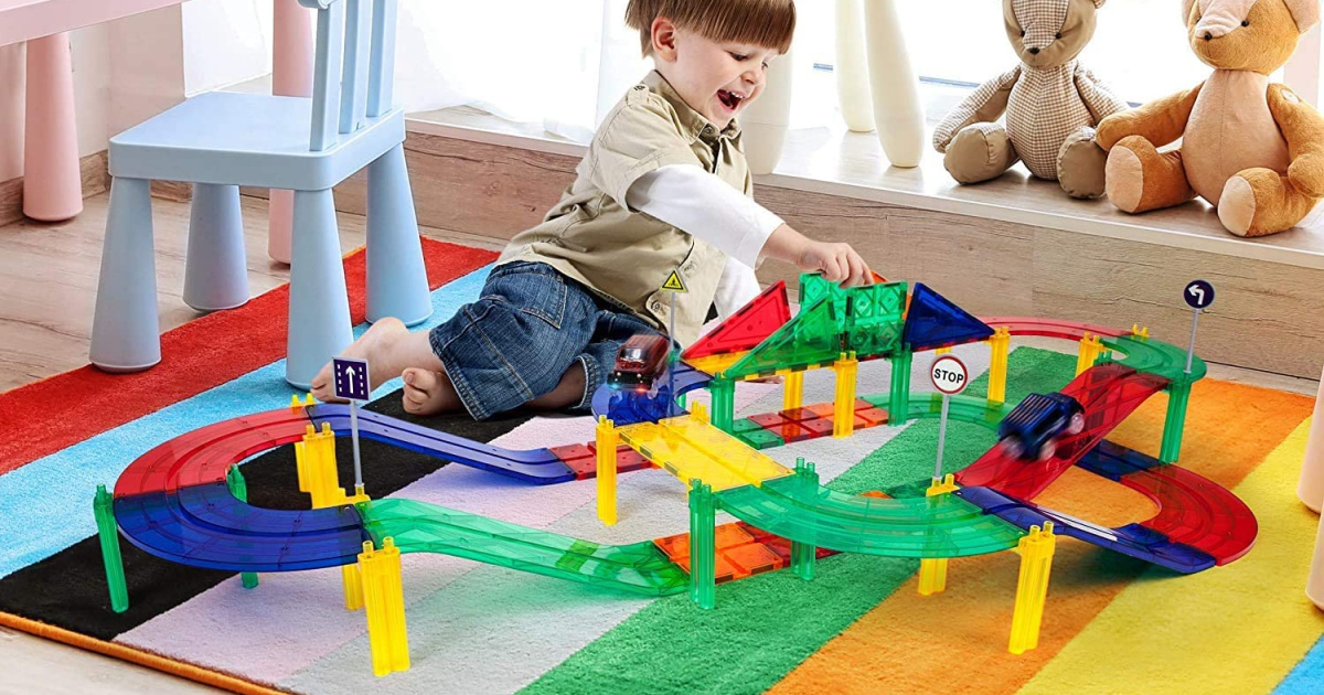 Picasso Tiles 50-Piece Race Car Track Set Only $47.99 Shipped on Amazon (Regularly $120)