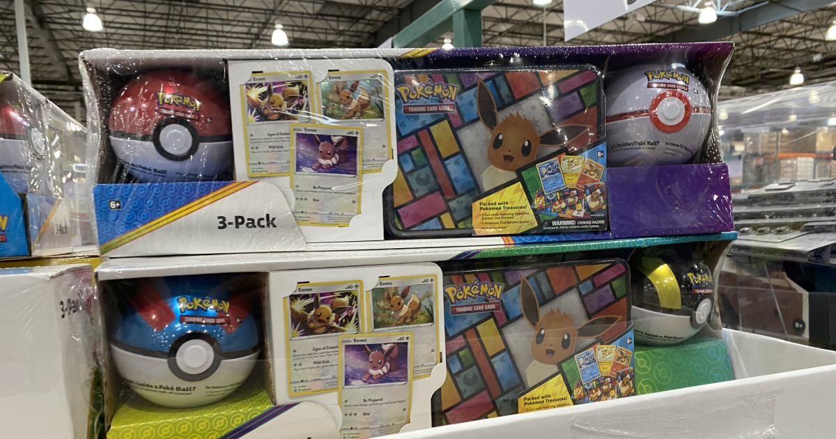 costco pokemon cards 3 pack Costco 3 Stacking Tin SEALED Set Pokemon TCG brand new factory sealed