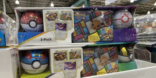 Pokemon Collector Treasure Chest Tin 3-Packs Just $33.99 at Costco