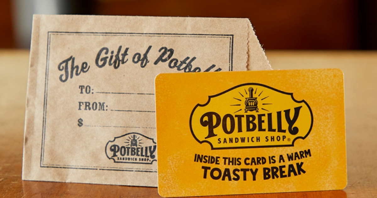 potbelly gift card on table