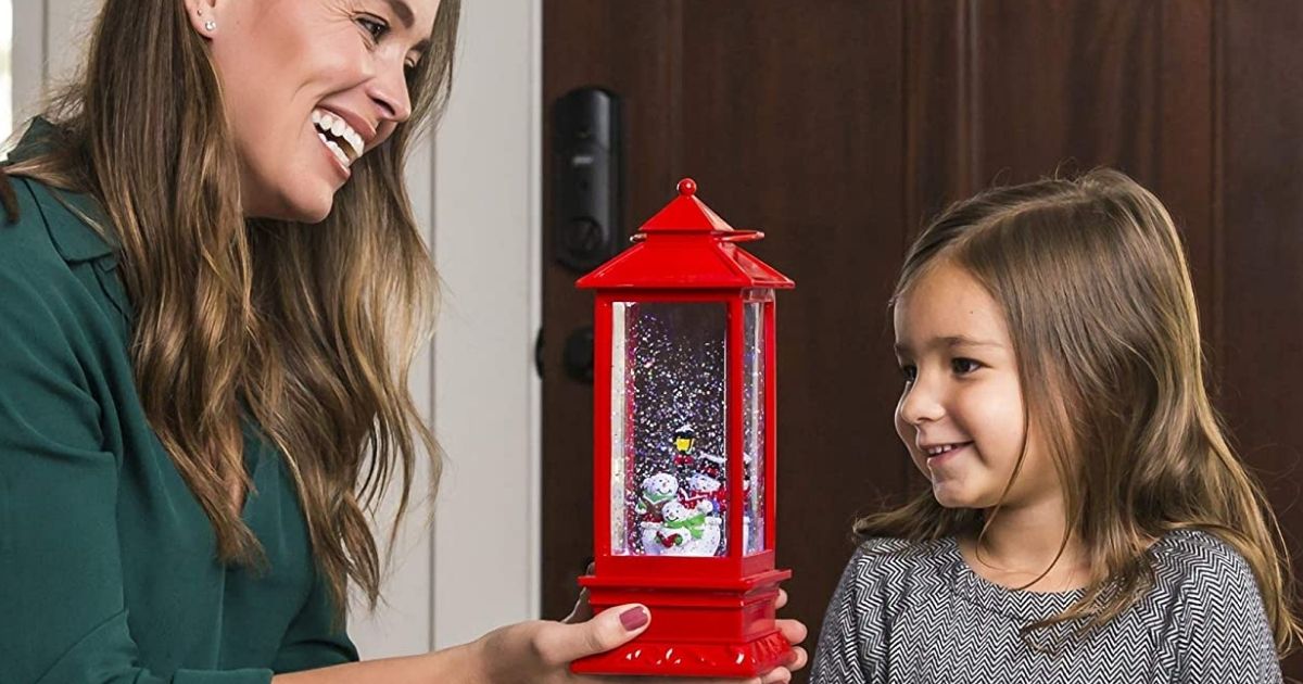 Pre-Lit Glitter Snow Globe Lantern Only $17.99 Shipped (Regularly $40) | Awesome Reviews