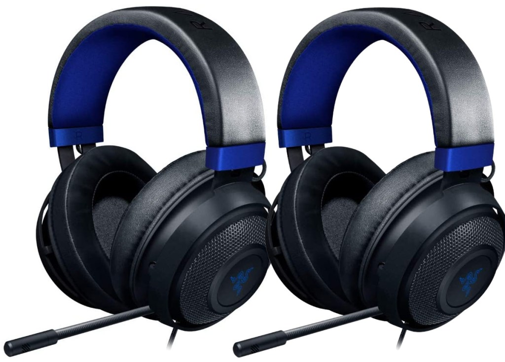 Razer Kraken Gaming Headset in black and blue