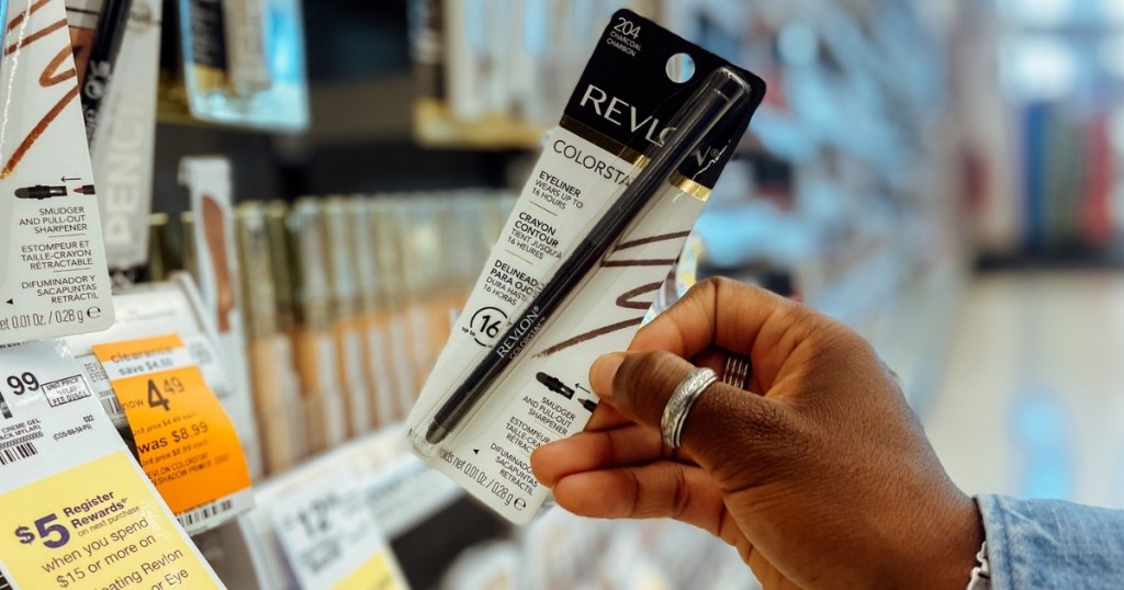 Hand holding a Revlon Colorstay eyeliner
