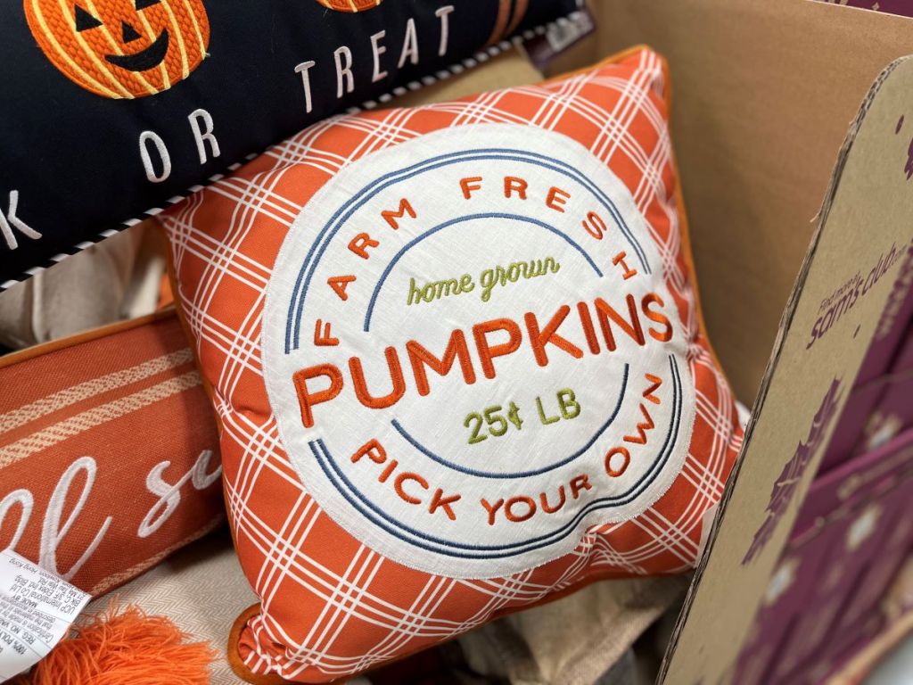 Sam's Club Pumpkin Pillow