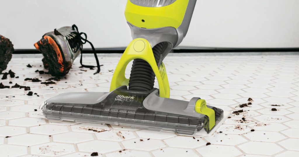 vacuum mop cleaning dirty floor