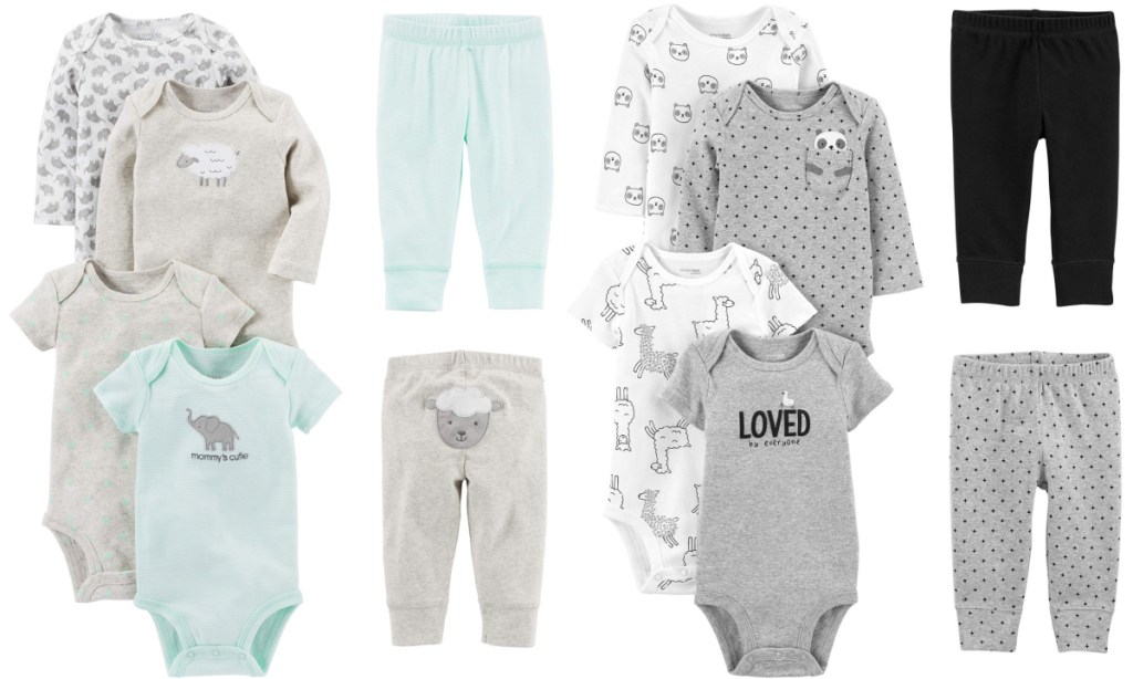 Simple Joys by Carter's Baby 6-Piece Neutral Bodysuits and Pants Set