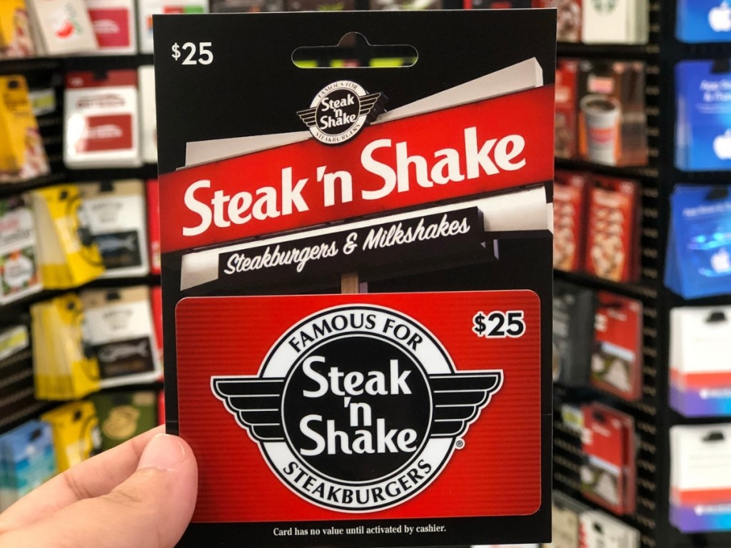 steak n shake $25 gift card