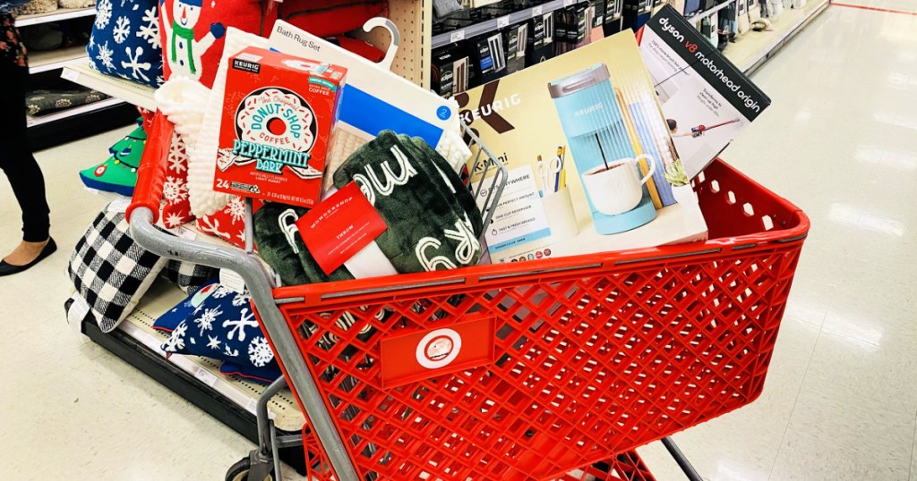 Target shopping cart with black friday sales