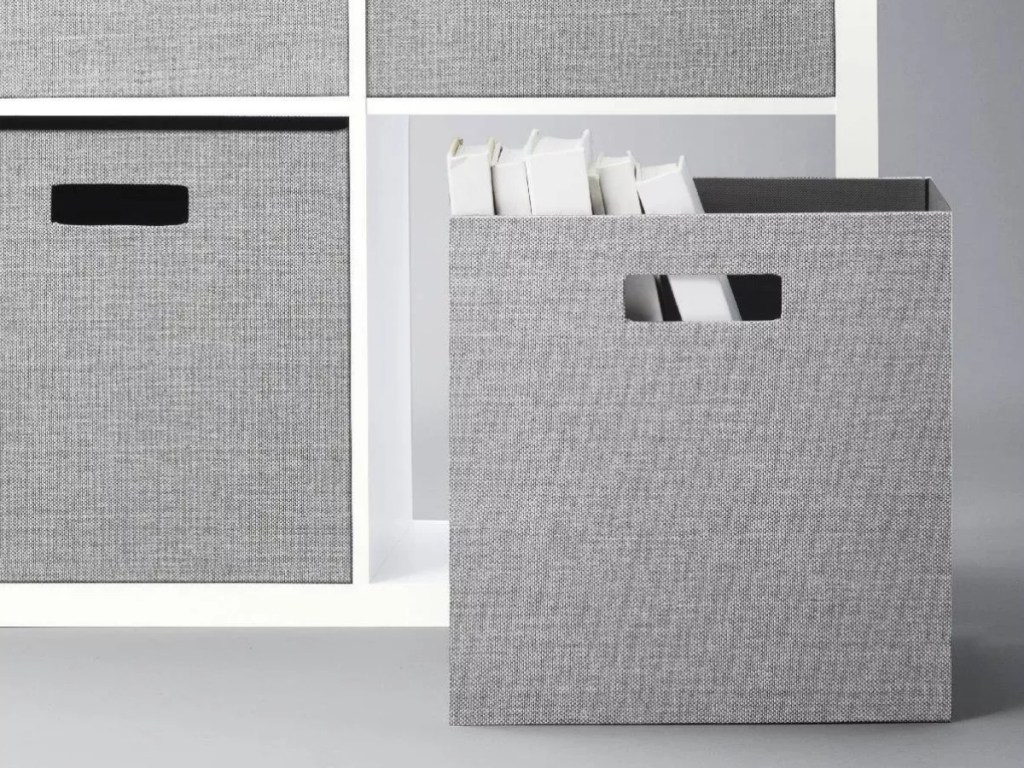 threshold gray fashion storage cube