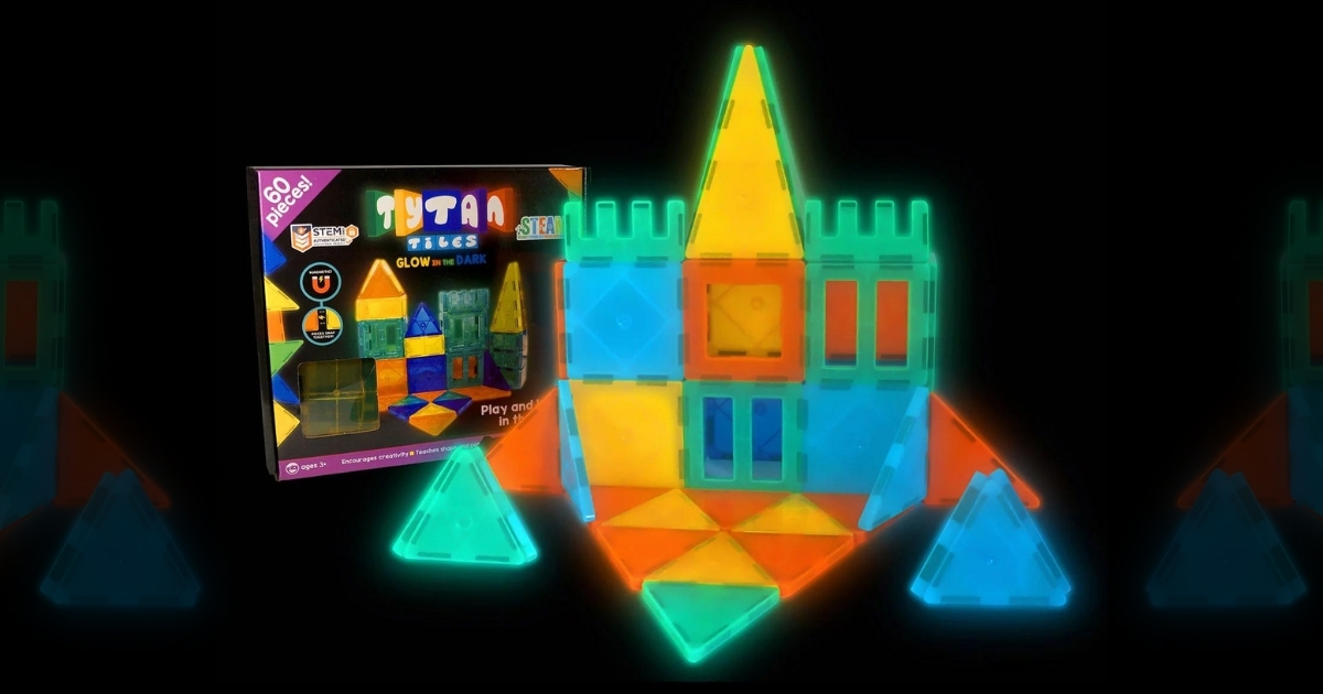 Tytan Glow-in-the-Dark Magnetic 60-Piece Building Set