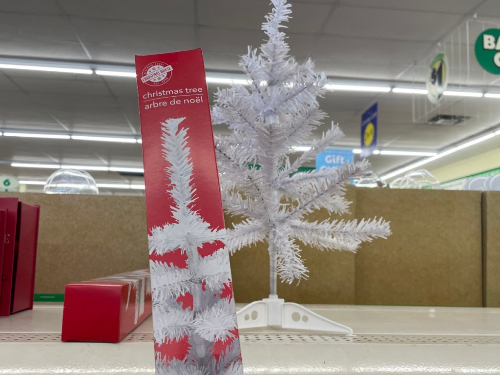 Mini White Christmas Tree Dollar Tree