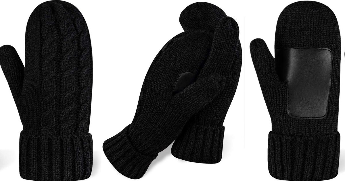 Women’s Fleece-Lined Mittens w/ Non-Slip Palms Just $8 on Amazon | Great Stocking Stuffer Idea