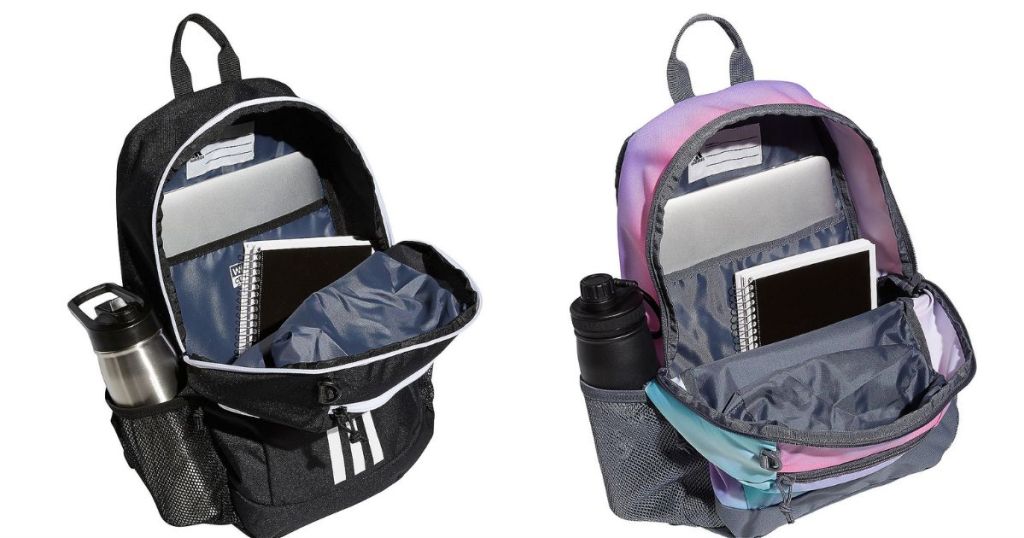 open black and whtie and tie dye backpacks
