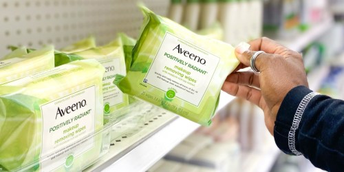 Aveeno Positively Radiant Makeup Remover Wipes & Lubriderm Body Lotion Just $2.25 Each After Target Gift Card