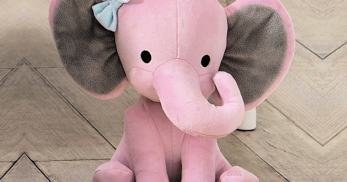 pink plush elephant toy