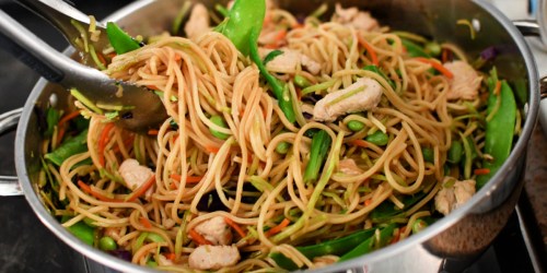 Easy Chicken Chow Mein Skillet Meal Using Spaghetti Noodles!