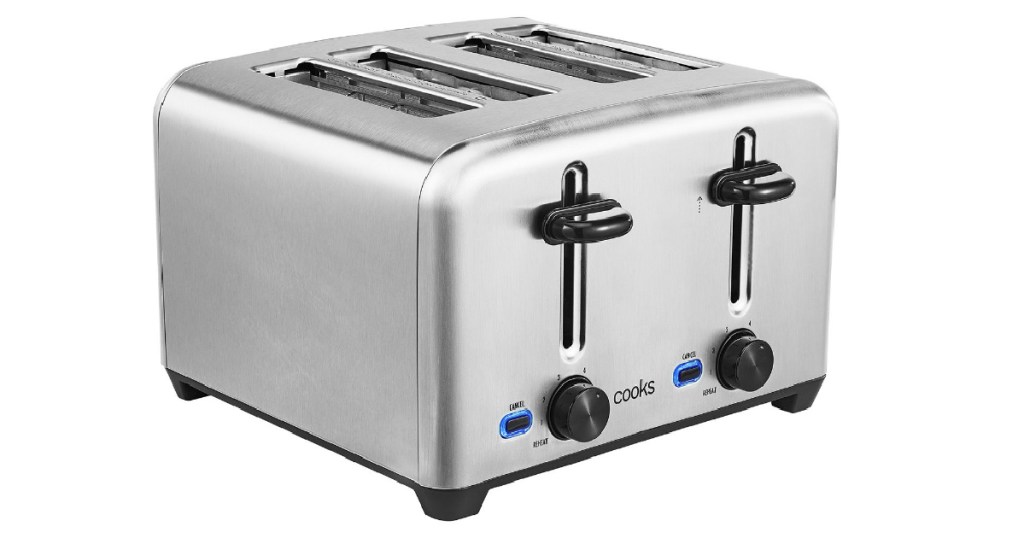 cooks toaster in stainless steel