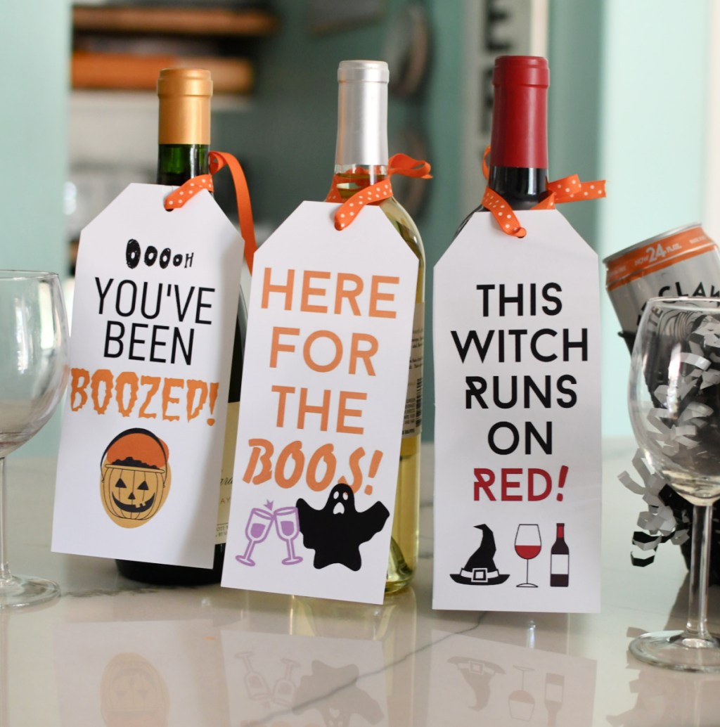 free wine tags for halloween