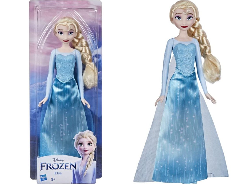 elsa doll in package and out
