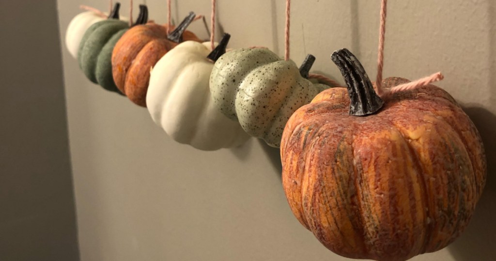hanging pumpkin decor