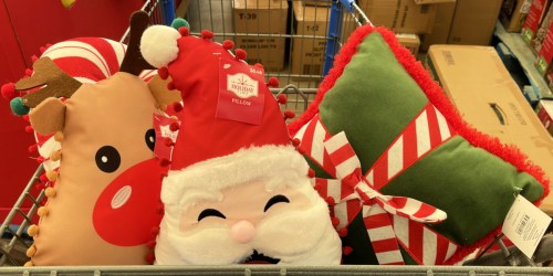 Walmart Holiday Throw Pillows Just $8.48 | Santa, Candy Cane, Reindeer, Gnomes & More